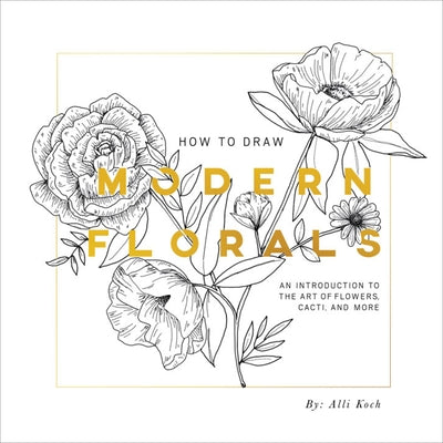 Paperback book titled "How to Draw Modern Florals" by Paige Tate Select featuring floral and cactus illustrations on the cover.