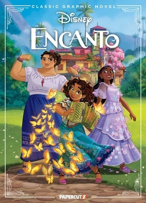Disney Encanto graphic novel paperback by Papercutz featuring colorful cover art of the film's characters.