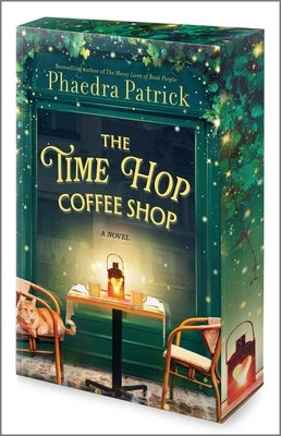 Paperback novel titled The Time Hop Coffee Shop by Park Row, with a cover featuring a coffee shop scene.