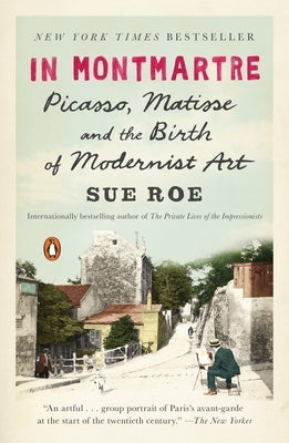Paperback book titled "In Montmartre" by Penguin Books, featuring Picasso, Matisse, and the origins of modernist art.