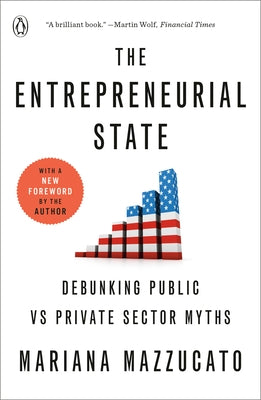 Paperback of "The Entrepreneurial State" by Penguin Books, showing the book cover with title and author details.