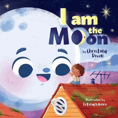 Paperback book titled "I Am The Moon" by Play Along Publishing LLC, featuring a cover image with celestial themes.