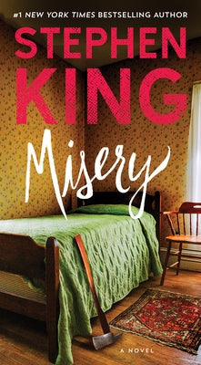 Mass market paperbound edition of Misery by Pocket Books, showing the book cover with title and author details.