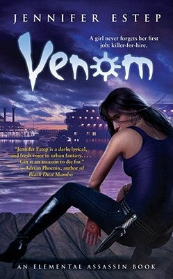 Paperback of Venom: An Elemental Assassin Book 3 by Pocket Books, featuring a dark cover with mysterious artwork.