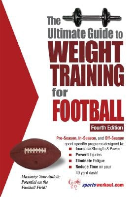 Paperback book titled "The Ultimate Guide to Weight Training for Football" by Price World Publishing, showing the cover design.