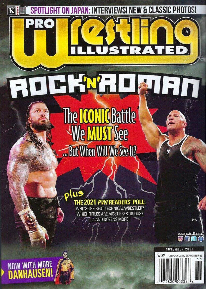Pro Wrestling Illustrated Magazine November 2021 issue featuring wrestling news and features on popular wrestlers.