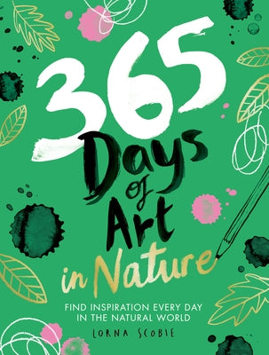 Paperback book titled "365 Days of Art in Nature" by Quadrille Publishing, featuring nature-inspired artwork on the cover.