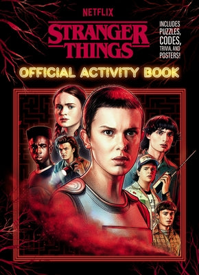 Stranger Things official activity book by Random House Books for Young Readers, paperback with colorful illustrations and puzzles inside.