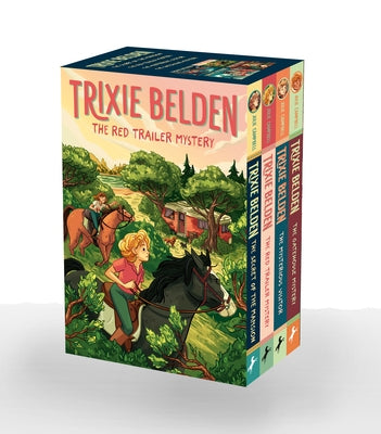 Paperback boxed set of Trixie Belden mystery novels, volumes 1-4, by Random House Books for Young Readers.