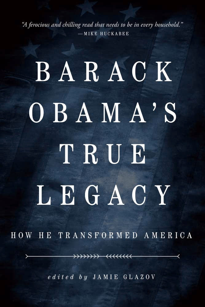Paperback book titled "Obama's True Legacy" by Republic Book Publishers, featuring a cover with text and design elements.