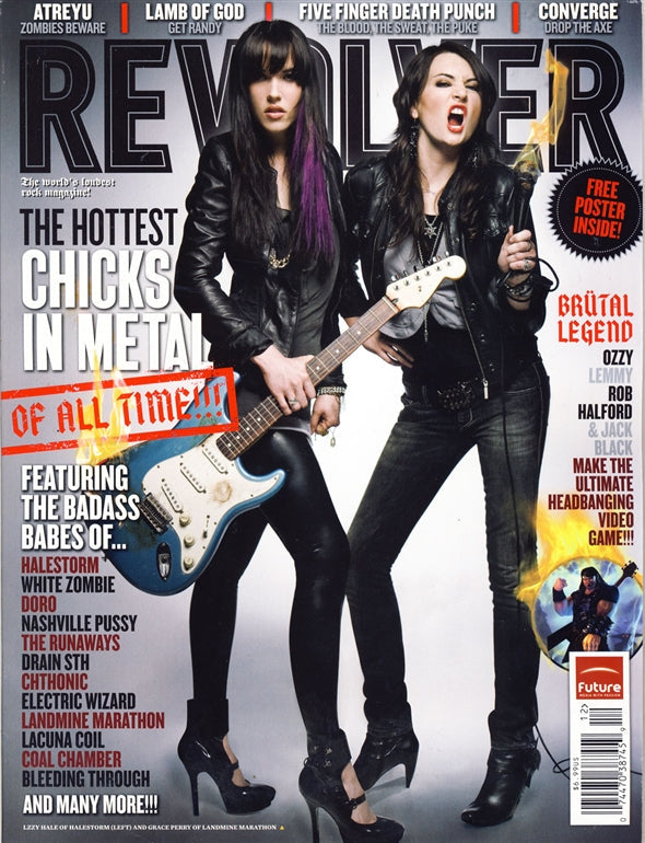 Revolver Magazine cover featuring vibrant artwork and bold typography on a glossy magazine.