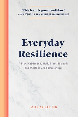 Paperback book titled "Everyday Resilience" by Rockridge Press, featuring a cover with calming design and the title in bold letters.
