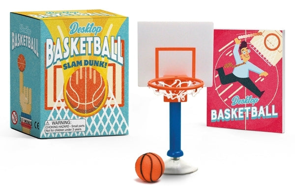 Paperback desktop basketball game titled Slam Dunk by Rp Minis, featuring a mini basketball and hoop for tabletop fun.