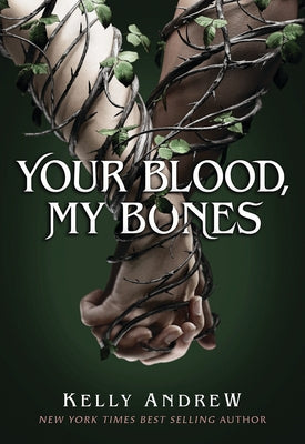 Paperback of "Your Blood, My Bones" by Scholastic Press, showing the book cover with title and author details.
