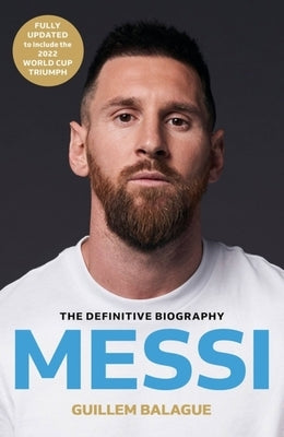 Paperback biography of Lionel Messi by Seven Dials, featuring the book cover with Messi's portrait and title text.