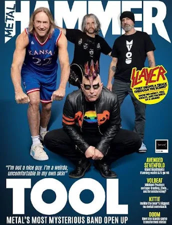 Metal Hammer magazine featuring vibrant cover art and articles on heavy metal music and culture.