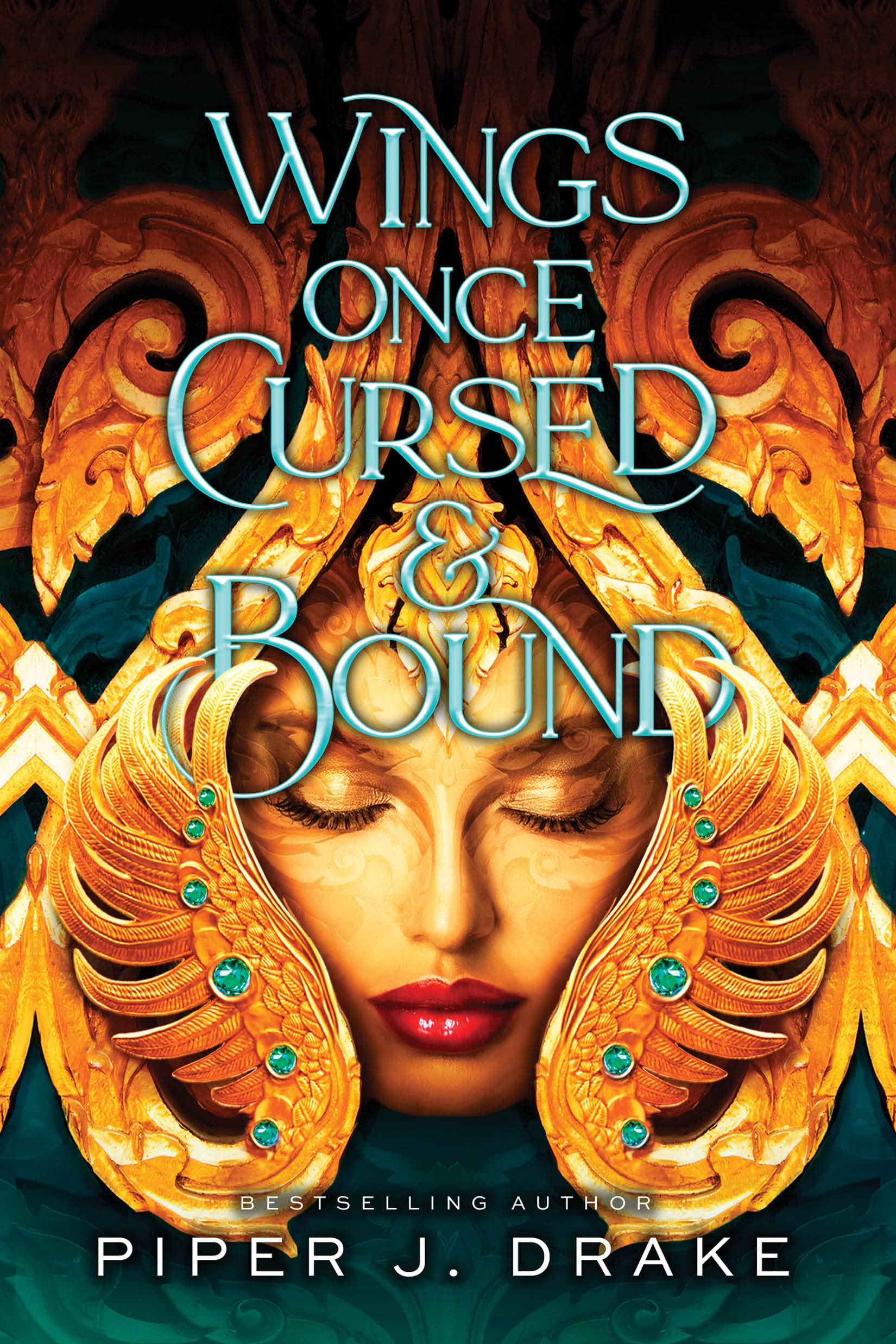 Paperback of Wings Once Cursed & Bound by Sourcebooks Casablanca, featuring a mystical cover design.