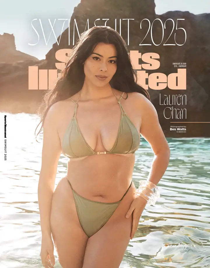 Sports Illustrated Swimsuit Edition 2025 magazine cover featuring models in swimwear on a beach scene.
