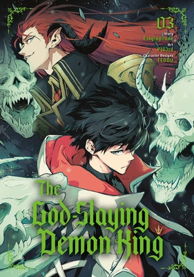 Paperback manga titled The God-Slaying Demon King 03 by Square Enix Manga, featuring cover art of a demon king character.