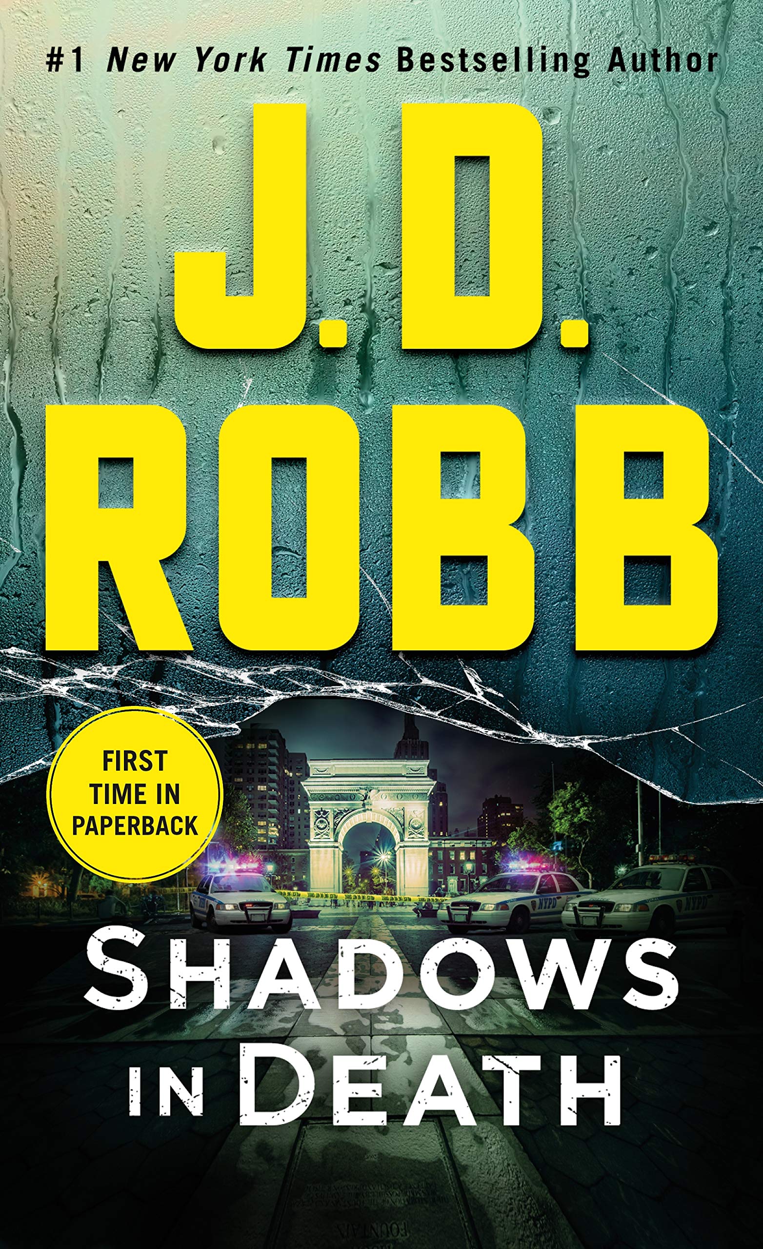 Paperback of Shadows in Death by Eve Dallas, a suspense novel published by St. Martin's Press featuring the book cover.