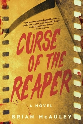 Paperback book titled "Curse of the Reaper" by Talos, with dark cover art and ominous imagery.