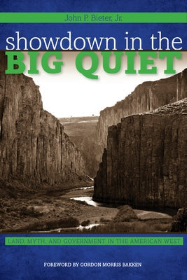 Paperback book titled "Showdown in the Big Quiet" by Texas Tech University Press, featuring a cover with Western landscape imagery.