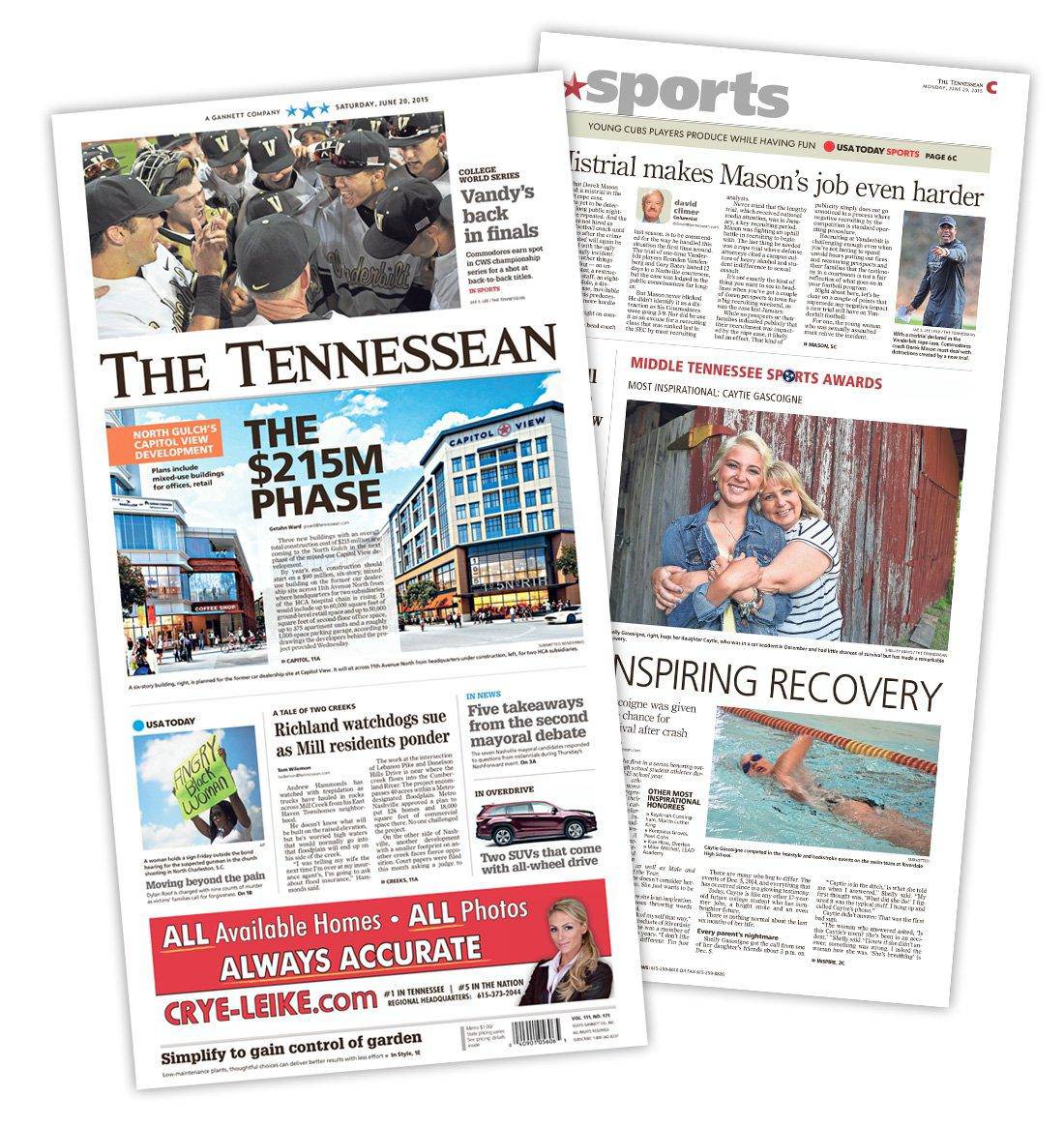 The Tennessean Sunday only delivery for 12 weeks - TX Corrections Bookstore
