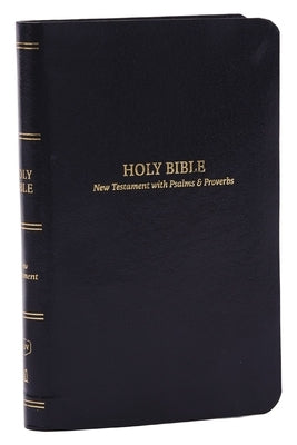 Black Leatherflex KJV Pocket Bible with Psalms and Proverbs, red letter, comfort print by Thomas Nelson.