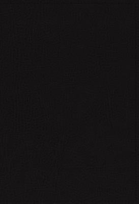 Thomas Nelson NKJV Study Bible in black bonded leather with indexed pages and comfort print, open to a Bible passage.