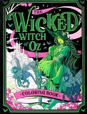 Paperback coloring book by Thunder Bay Press featuring The Wicked Witch of Oz with illustrated pages to color.