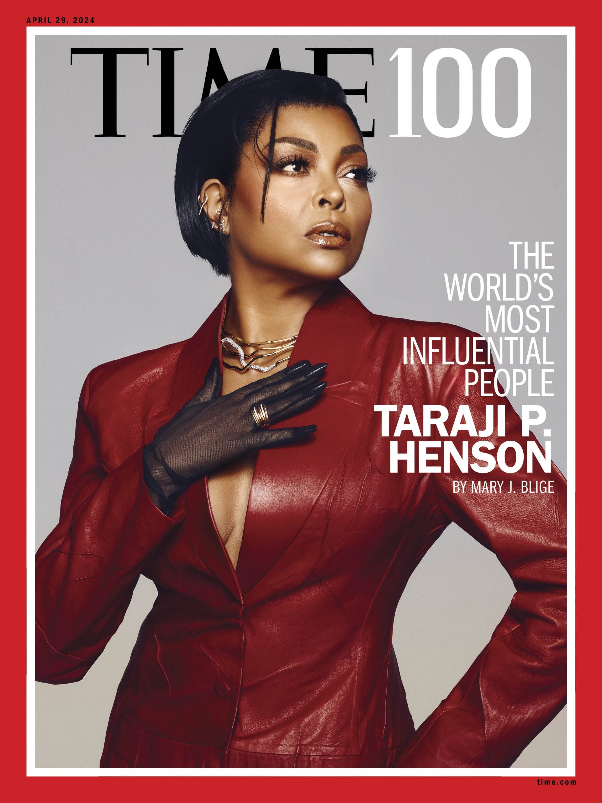 Taraji P. Henson on the cover of Time Magazine's 2024 TIME100, showcasing her influential presence.