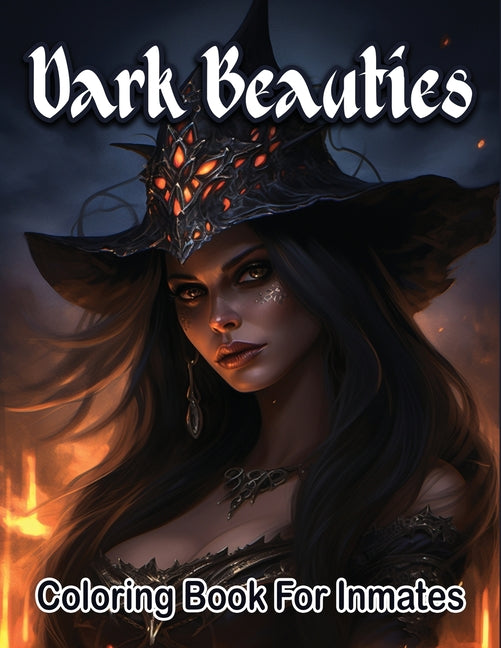 Dark Beauties woman coloring book by TX Corrections Bookstore, featuring intricate adult coloring pages for inmates.
