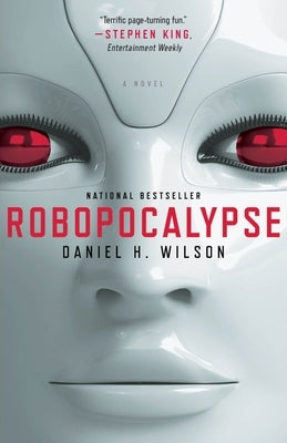 Vintage paperback of Robopocalypse by Daniel H. Wilson, featuring a dark, robot-themed cover design.