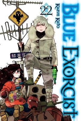 Blue Exorcist Volume 22 paperback manga by Viz Media, showing the cover with artwork and title.