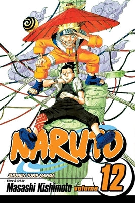 Paperback Naruto Vol. 12 manga book by Viz Media featuring colorful cover art and characters from the series.