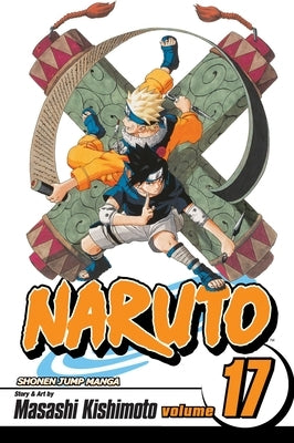 Paperback copy of Naruto Volume 17 by Viz Media featuring colorful manga cover art with characters from the series.