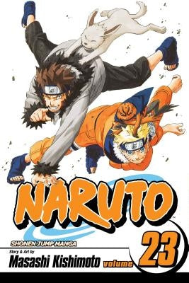 Paperback manga book titled Naruto, Vol. 23 by Viz Media featuring colorful cover art and characters from the series.