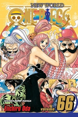 Paperback of One Piece, Vol. 66 by Viz Media featuring colorful cover art with characters from the manga series.