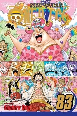 Paperback copy of One Piece, Vol. 83 by Viz Media featuring colorful cover art and manga illustrations.