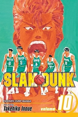 Paperback of Slam Dunk, Vol. 10 manga by Viz Media featuring cover art with basketball players and Japanese manga style.