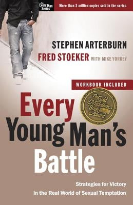 Book cover image for "Every Young Man's Battle" by Waterbrook Press, featuring the title and design elements on the cover.