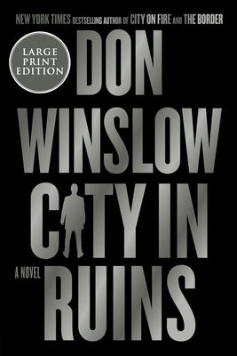 Paperback of "City in Ruins" by William Morrow Large Print, featuring a cityscape with a dramatic, ruined urban scene.