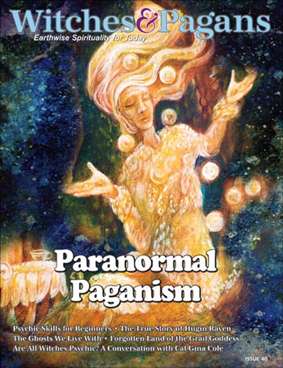 Witches & Pagans Magazine cover featuring mystical imagery and vibrant colors related to witchcraft and pagan practices.