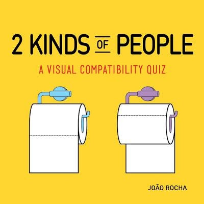 Paperback book titled "2 Kinds of People: A Visual Compatibility Quiz" by Workman Publishing, with colorful cover art.