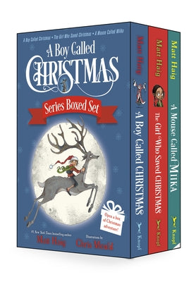 Paperback boxed set of "A Boy Called Christmas" series by Yearling Books, featuring three festive storybooks with colorful covers.