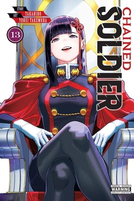 Paperback of Chained Soldier, Vol. 13 manga by Yen Press, featuring illustrated cover art with characters in dynamic poses.