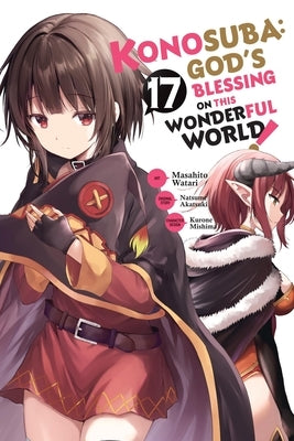 Paperback manga volume 17 of Konosuba: God's Blessing on This Wonderful World! by Yen Press, featuring colorful cover art.